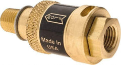 Coilhose Pneumatics - 1/4" Pipe, FNPT x MNPT, Brass Lockout Valve - 150 Max psi, Brass Sleeve - Apex Tool & Supply