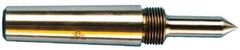 Riten - 1-3/4" Head Diam, Steel Standard Point Solid Dead Center - 5MT Morse Taper, 1-3/4" Point Diam, 2-15/32" Point Length - Apex Tool & Supply