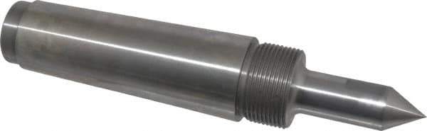 Riten - 7/8" Head Diam, Steel Long Point Solid Dead Center - 5MT Morse Taper, 7/8" Point Diam, 2-1/2" Point Length - Apex Tool & Supply