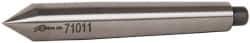 Riten - 0.475" Head Diam, Hardened Tool Steel Standard Point Solid Dead Center - 1MT Morse Taper, 0.475" Point Diam, 3-5/16" OAL - Apex Tool & Supply