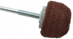 Superior Abrasives - 2" Diam x 2" Thick, Mounted Polishing Wheel - Fine Grade, 1/4" Shank Diam - Apex Tool & Supply
