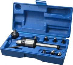 Interstate - 7 Point, 480 Lb Max Workpiece, 6-13/16" OAL, 1-11/16" Head Diam, Tool Steel, Live Center & Point Set - 3MT Taper, Interchangeable - Apex Tool & Supply