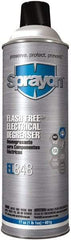 Sprayon - 17 Ounce Aerosol Electrical Grade Cleaner/Degreaser - 37,000 Volt Dielectric Strength, Nonflammable, Food Grade, Plastic Safe - Apex Tool & Supply