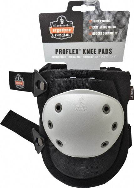 Ergodyne - Size Universal, Buckle Straps, Hard Protective Cap, Knee Pad - Foam Padding, Gray, Elastic Straps, Nylon Cover - Apex Tool & Supply