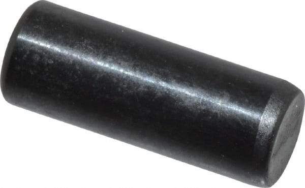 Holo-Krome - 6mm Diam x 16mm Pin Length Grade 8 Alloy Steel Standard Dowel Pin - Black Luster Finish, C 60 (Surface) & C 50-58 Hardness, 1 Beveled & 1 Rounded End - Apex Tool & Supply