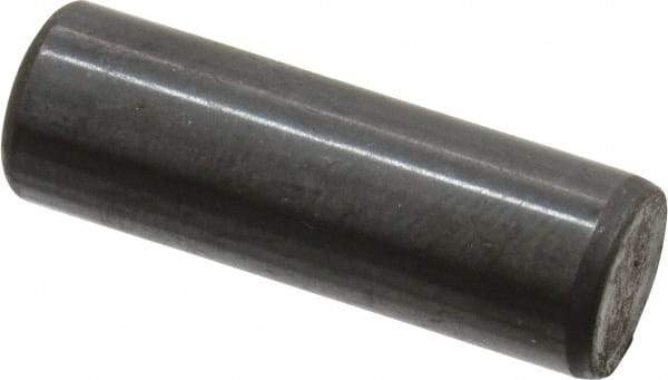 Holo-Krome - 8mm Diam x 25mm Pin Length Grade 8 Alloy Steel Standard Dowel Pin - Black Luster Finish, C 60 (Surface) & C 50-58 Hardness, 1 Beveled & 1 Rounded End - Apex Tool & Supply