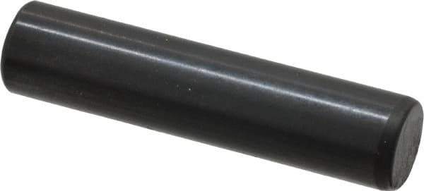 Holo-Krome - 8mm Diam x 35mm Pin Length Grade 8 Alloy Steel Standard Dowel Pin - Black Luster Finish, C 60 (Surface) & C 50-58 Hardness, 1 Beveled & 1 Rounded End - Apex Tool & Supply