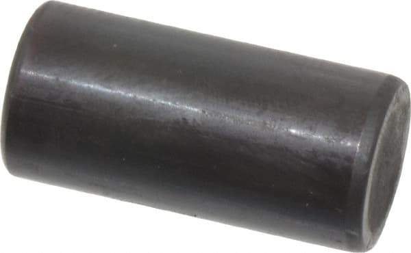 Holo-Krome - 12mm Diam x 25mm Pin Length Grade 8 Alloy Steel Standard Dowel Pin - Black Luster Finish, C 60 (Surface) & C 50-58 Hardness, 1 Beveled & 1 Rounded End - Apex Tool & Supply