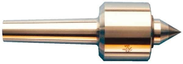 Riten - MT2 Taper Shank, 2-1/8" Head Diam 2,600 Lb Capacity Live Center - 6,000 Max RPM, 2" Head Length, 1" Point Diam, 1-1/4" Point Len, 440 Lb Max Workpc, Standard Point - Apex Tool & Supply