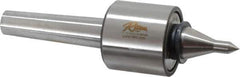 Riten - MT3 Taper Shank, 2-1/8" Head Diam 3,400 Lb Capacity Live Center - 6,000 Max RPM, 2" Head Length, 3/8" Point Diam, 2" Point Len, 310 Lb Max Workpc, 2" Tip Diam, Long Point - Apex Tool & Supply