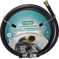 Value Collection - 50' Long Hot Water Hose - 5/8" Diam, 3/4" GHT, Rubber, 425 psi, Hot Water Compatible, Black - Apex Tool & Supply