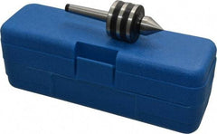 Interstate - MT1 Taper Shank, 1-9/16" Head Diam 556 Lb Capacity Live Center - 1-7/64" Head Length, 0.7813" Point Diam, 1-3/16" Point Len, 66 Lb Max Workpc, 4-9/16" OAL, Standard Point - Apex Tool & Supply