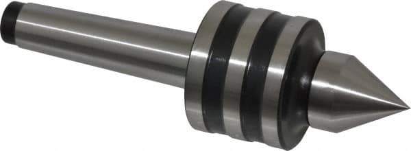 Interstate - MT2 Taper Shank, 1-39/64" Head Diam 756 Lb Capacity Live Center - 1-1/4" Head Length, 15/16" Point Diam, 1-11/32" Point Len, 260 Lb Max Workpc, 5-21/64" OAL, Standard Point - Apex Tool & Supply