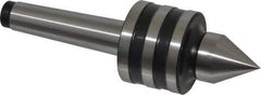 Interstate - MT2 Taper Shank, 1-39/64" Head Diam 756 Lb Capacity Live Center - 1-1/4" Head Length, 15/16" Point Diam, 1-11/32" Point Len, 260 Lb Max Workpc, 5-21/64" OAL, Standard Point - Apex Tool & Supply