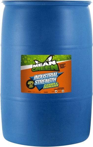 Mean Green - 55 Gal Drum Cleaner/Degreaser - Liquid, Biodegradable, Low Odor - Apex Tool & Supply