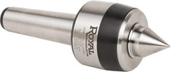 Royal Products - MT5 Taper Shank, 3.45" Head Diam 8,960 Lb Capacity Live Center - 3,500 Max RPM, 2.81" Head Length, 1-1/4" Point Diam, 1.84" Point Len, 3,260 Lb Max Workpc, 10-1/4" OAL, Standard Point - Apex Tool & Supply