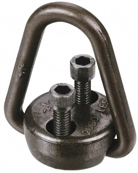 American Drill Bushing - 12,000 Lb Load Capacity Flip-Flop Hoist Ring - 20-25 Ft/Lb Torque, 1/2 Thread, Forged Chrome Moly Steel, Black Oxide Finish - Apex Tool & Supply