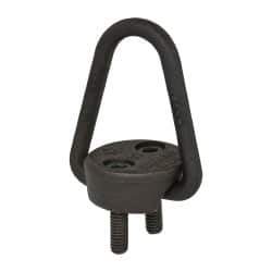 American Drill Bushing - 2,000 Lb Load Capacity Flip-Flop Hoist Ring - 4-7 Ft/Lb Torque, 5/16 Thread, Forged Chrome Moly Steel, Black Oxide Finish - Apex Tool & Supply