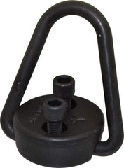 American Drill Bushing - 2,500 Lb Load Capacity Flip-Flop Hoist Ring - 7-10 Ft/Lb Torque, 3/8 Thread, Forged Chrome Moly Steel, Black Oxide Finish - Apex Tool & Supply