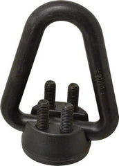 American Drill Bushing - 20,000 Lb Load Capacity Flip-Flop Hoist Ring - 42-50 Ft/Lb Torque, 5/8 Thread, Forged Chrome Moly Steel, Black Oxide Finish - Apex Tool & Supply