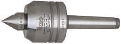 Royal Products - MT2 Taper Shank, 2" Head Diam 1,350 Lb Capacity Live Center - 6,000 Max RPM, 1.85" Head Length, 7/8" Point Diam, 1.13" Point Len, 390 Lb Max Workpc, 5-13/16" OAL, Changeable Standard Point - Apex Tool & Supply