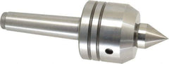 Royal Products - MT3 Taper Shank, 2-3/8" Head Diam 1,640 Lb Capacity Live Center - 5,000 Max RPM, 2.07" Head Length, 1" Point Diam, 1-1/4" Point Len, 500 Lb Max Workpc, 6-13/16" OAL, Changeable Standard Point - Apex Tool & Supply