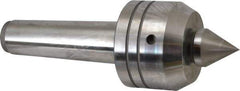 Royal Products - MT5 Taper Shank, 3-1/2" Head Diam 2,880 Lb Capacity Live Center - 3,500 Max RPM, 2.64" Head Length, 1-1/2" Point Diam, 1.79" Point Len, 1,070 Lb Max Workpc, 10-1/16" OAL, Changeable Standard Point - Apex Tool & Supply