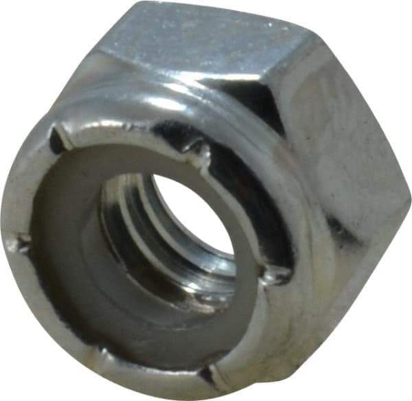 Value Collection - 5/16-18 UNC Grade 2 Hex Lock Nut with Nylon Insert - 1/2" Width Across Flats, 23/64" High, Zinc-Plated Finish - Apex Tool & Supply