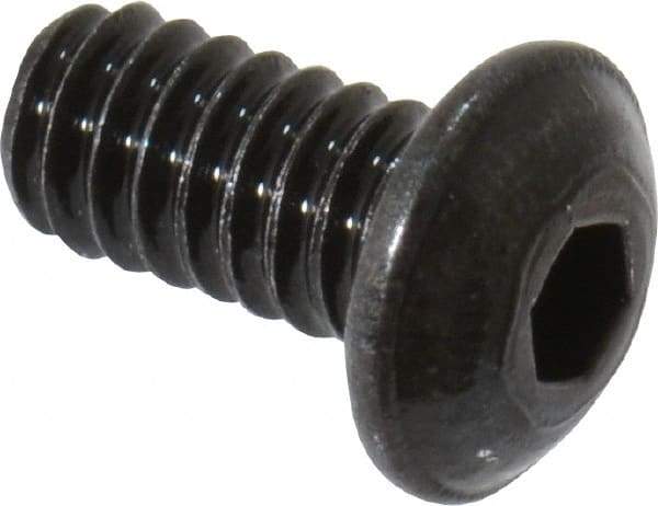 Value Collection - #2-56 UNC Hex Socket Drive, Button Screw - Alloy Steel, Black Oxide Finish, Fully Threaded, 3/16" Length Under Head - Apex Tool & Supply
