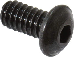 Value Collection - #2-56 UNC Hex Socket Drive, Button Screw - Alloy Steel, Black Oxide Finish, Fully Threaded, 3/16" Length Under Head - Apex Tool & Supply