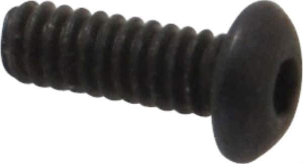 Value Collection - #2-56 UNC Hex Socket Drive, Button Screw - Alloy Steel, Black Oxide Finish, Fully Threaded, 1/4" Length Under Head - Apex Tool & Supply