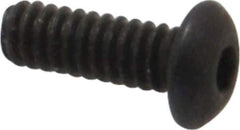 Value Collection - #2-56 UNC Hex Socket Drive, Button Screw - Alloy Steel, Black Oxide Finish, Fully Threaded, 1/4" Length Under Head - Apex Tool & Supply