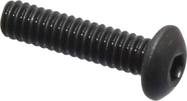 Value Collection - #2-56 UNC Hex Socket Drive, Button Screw - Alloy Steel, Black Oxide Finish, Fully Threaded, 3/8" Length Under Head - Apex Tool & Supply
