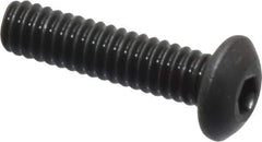 Value Collection - #2-56 UNC Hex Socket Drive, Button Screw - Alloy Steel, Black Oxide Finish, Fully Threaded, 3/8" Length Under Head - Apex Tool & Supply