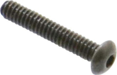 Value Collection - #2-56 UNC Hex Socket Drive, Button Screw - Alloy Steel, Black Oxide Finish, Fully Threaded, 1/2" Length Under Head - Apex Tool & Supply