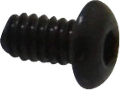 Value Collection - #3-48 UNC Hex Socket Drive, Button Screw - Alloy Steel, Black Oxide Finish, Fully Threaded, 3/16" Length Under Head - Apex Tool & Supply