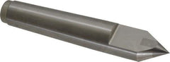 Royal Products - 0.938" Head Diam, Carbide-Tipped Steel Standard Point Half Dead Center - 3MT Morse Taper, 0.938" Point Diam, 5-1/4" OAL - Apex Tool & Supply