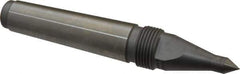 Royal Products - 0.938" Head Diam, Hardened Steel Long Point Solid Dead Center - 3MT Morse Taper, 0.38" Point Diam, 0.63" Point Length, 5-15/16" OAL - Apex Tool & Supply