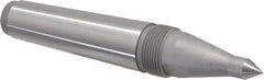 Royal Products - 1.231" Head Diam, Hardened Steel Long Point Solid Dead Center - 4MT Morse Taper, 1/2" Point Diam, 0.81" Point Length, 7-5/16" OAL - Apex Tool & Supply