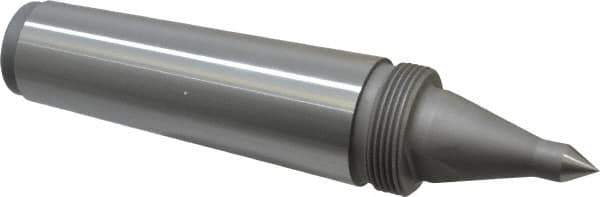 Royal Products - 1.748" Head Diam, Hardened Steel Long Point Solid Dead Center - 5MT Morse Taper, 1/2" Point Diam, 0.81" Point Length, 8-7/16" OAL - Apex Tool & Supply