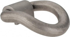 Made in USA - 5-1/2 Inches Long x 5 Inches Wide Forged D Ring with Clip - 1020 Carbon Steel Material - Apex Tool & Supply