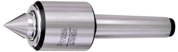 Royal Products - MT5 HD Taper Shank, 3.82" Head Diam 5,300 & 10,540 Lb Capacity Live Center - 3,000 Max RPM, 3.89" Head Length, 2" Point Diam, 2.31" Point Len, 5,240 Lb Max Workpc, 11-13/16" OAL, Standard Point - Apex Tool & Supply