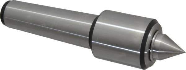 Royal Products - MT5 Taper Shank, 2.45" Head Diam 4,390 Lb Capacity Live Center - 5,000 Max RPM, 2.78" Head Length, 1-1/4" Point Diam, 1.47" Point Len, 2,240 Lb Max Workpc, 9-3/4" OAL, 1/2" Tip Diam, Standard Point - Apex Tool & Supply
