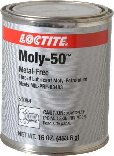 Loctite - 1 Lb Can General Purpose Anti-Seize Lubricant - Molybdenum Disulfide, -29 to 750°F, Gray, Water Resistant - Apex Tool & Supply