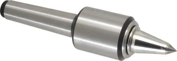 Royal Products - MT3 Taper Shank, 1.7" Head Diam 830 Lb Capacity Carbide Tipped Live Center - 12,000 Max RPM, 2.12" Head Length, 7/8" Point Diam, 1-3/4" Point Len, 180 Lb Max Workpc, 7-23/32" OAL, 3/8" Tip Diam, Long Point - Apex Tool & Supply