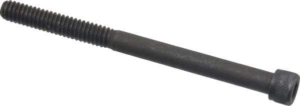 Value Collection - 1/4-20 UNC Hex Socket Drive, Socket Cap Screw - Alloy Steel, Black Oxide Finish, Partially Threaded, 3-1/4" Length Under Head - Apex Tool & Supply