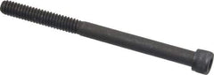 Value Collection - 1/4-20 UNC Hex Socket Drive, Socket Cap Screw - Alloy Steel, Black Oxide Finish, Partially Threaded, 3-1/4" Length Under Head - Apex Tool & Supply