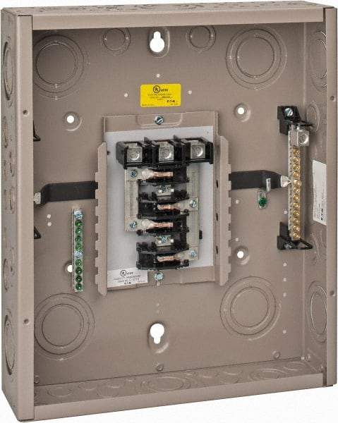 Eaton Cutler-Hammer - 12 Circuits, 208/120 VAC, 125 Amp Main, 6-2/0 AWG, Indoor Main Lug Load Center - 3 Phase, 1 NEMA Rating, 14.31 Inch Wide x 3.88 Inch Deep x 16-3/4 Inch High - Apex Tool & Supply