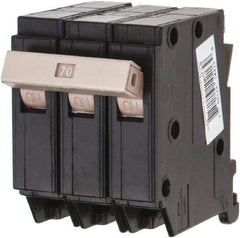 Eaton Cutler-Hammer - 70 Amp, 120/240 VAC, 3 Pole, Plug In Type CH Circuit Breaker - Thermal Magnetic Trip, 10 kA Breaking Capacity, 14-6 AWG - Apex Tool & Supply