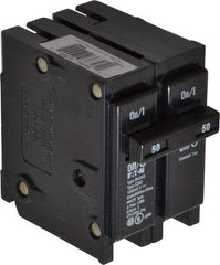 Eaton Cutler-Hammer - 50 Amp, 120/240 VAC, 2 Pole, Plug In Type BR Circuit Breaker - Thermal Magnetic Trip, 10 kA Breaking Capacity, 14-4 AWG - Apex Tool & Supply
